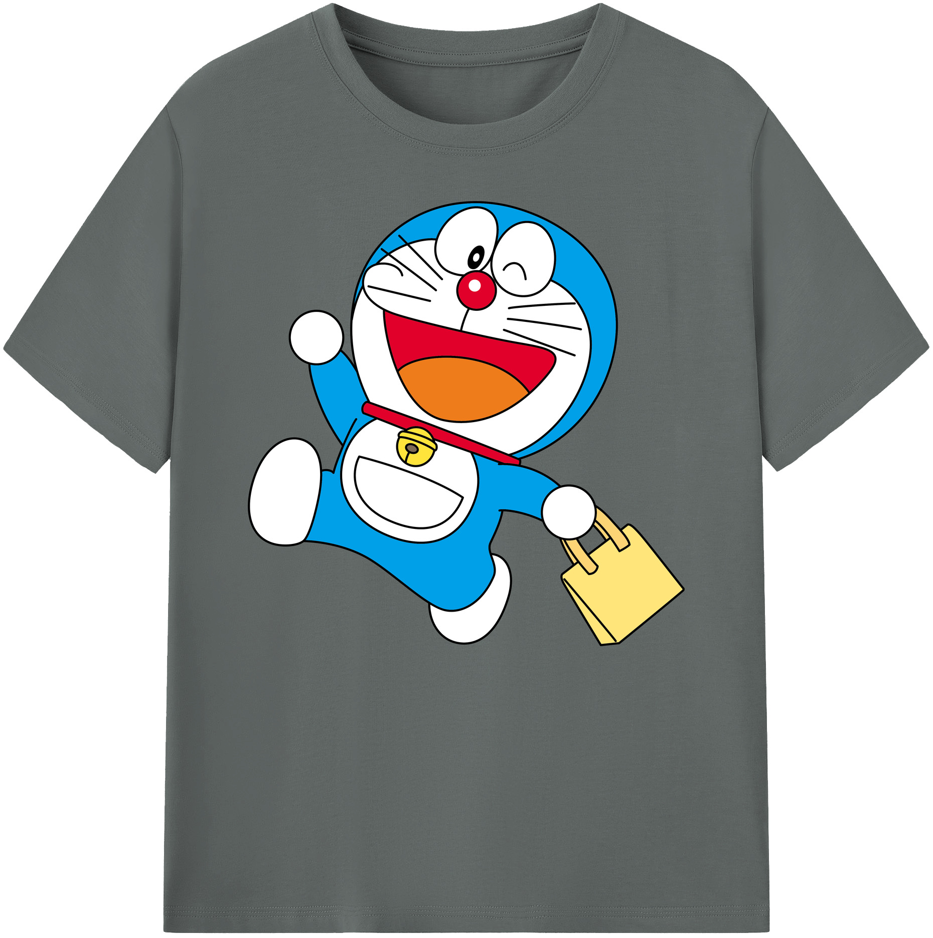 （画像用） ドラえもん Doraemon 綿100％ メンズ半袖Tシャツ｜肌触りやわらか＆通気性
